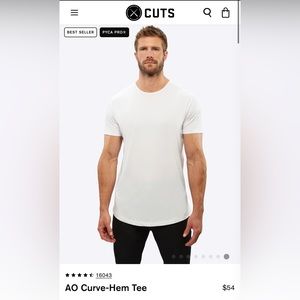 Cuts Clothing Curve-Hem Large White⚪️